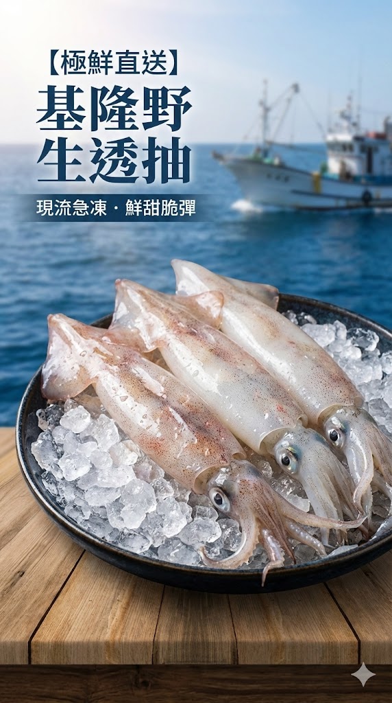 基隆野生透抽 基隆野生透抽